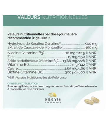 Biocyte Keratine Forte Anti-Chute Gélules