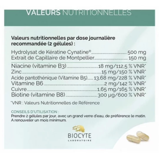 Biocyte Keratine Forte Anti-Chute Gélules - image 5