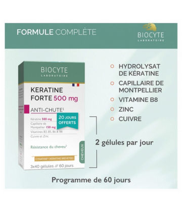 Biocyte Keratine Forte Anti-Chute Gélules