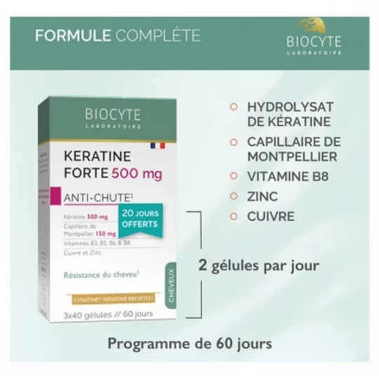 Biocyte Keratine Forte Anti-Chute Gélules - image 6