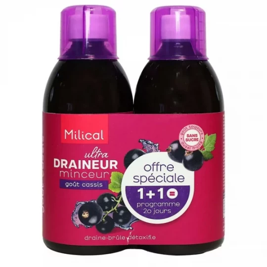 Milical Ultra Draineur Minceur Lot de 2 x 500 ml