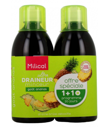 Milical Ultra Draineur Minceur Lot de 2 x 500 ml