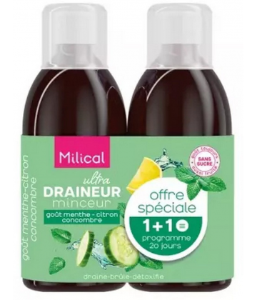 Milical Ultra Draineur Minceur Lot de 2 x 500 ml