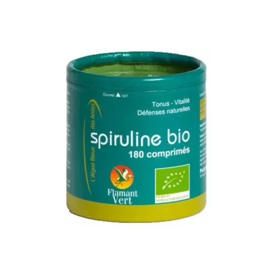 Flamant Vert Spiruline Bio 180 Comprimés de 500 mg