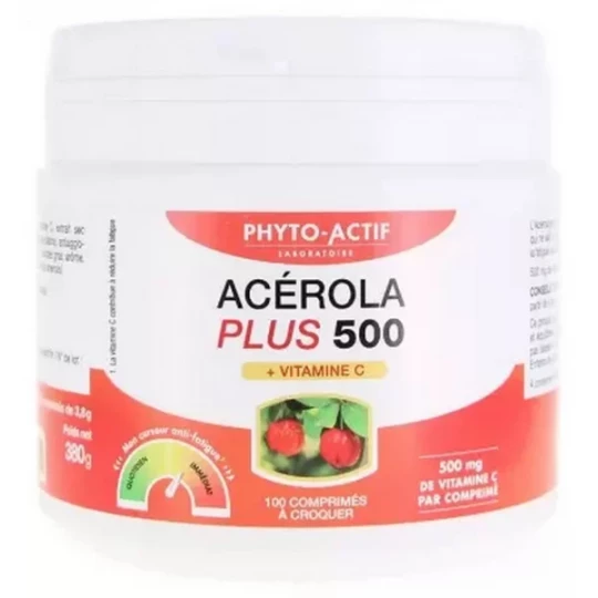 Phyto-Actif Acerola Plus 500 Comprimés