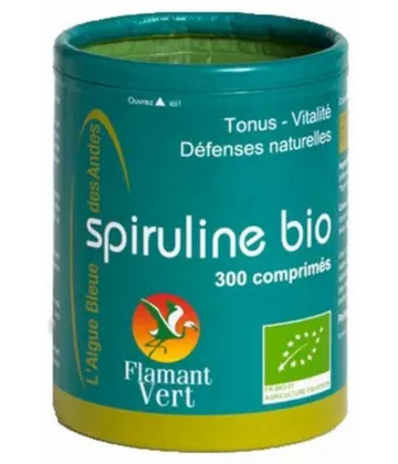 Flamant Vert Spiruline Bio 300 Comprimés de 500 mg