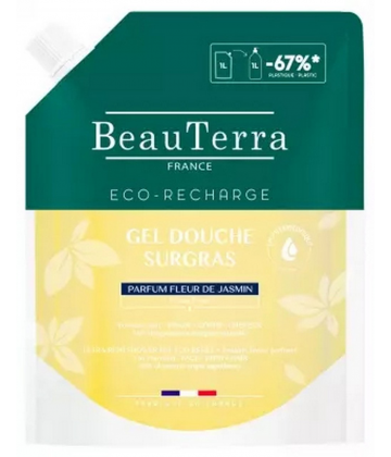 BeauTerra Gel Douche Surgras Éco-Recharge 1 L