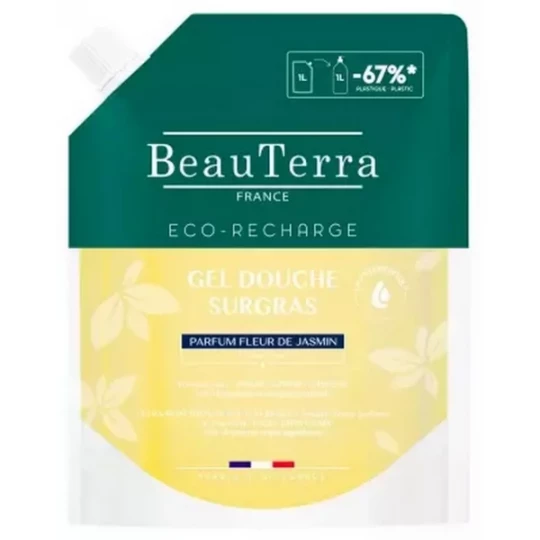 BeauTerra Gel Douche Surgras Éco-Recharge 1 L - image 3