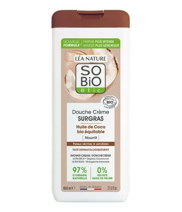 Léa Nature SO BIO étic Douche Creme Surgras à l'Huile de Coco Bio