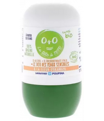 Poupina Déodorant Peaux Sensibles Fleur d'Oranger Bio
