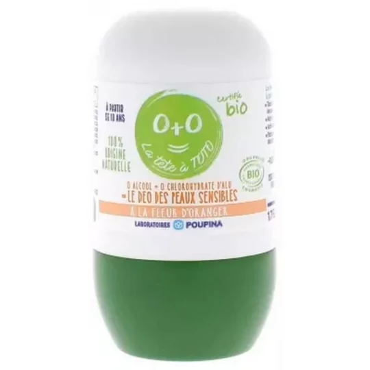 Poupina Déodorant Peaux Sensibles Fleur d'Oranger Bio