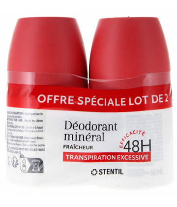 Stentil Déodorant Minéral Fraicheur Transpiration Excessive 48H