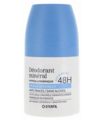 Stentil Déodorant Minéral Peaux Normales 48H Roll'On