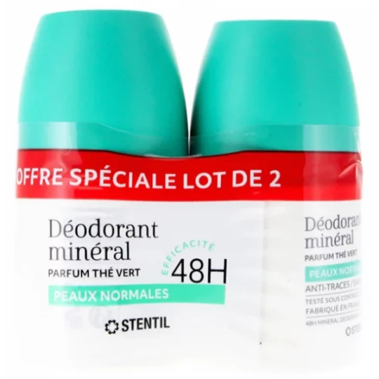 Stentil Déodorant Minéral Peaux Normales 48H Roll'On - image 2