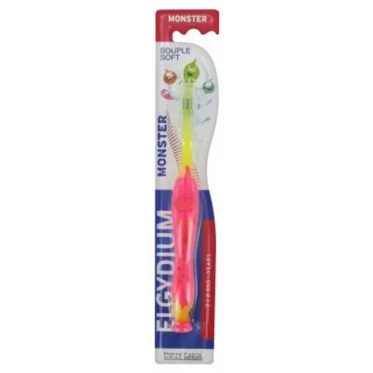 Elgydium Monster Brosse à Dents 2-6 Ans Souple