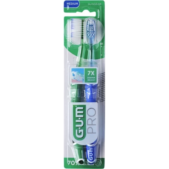 GUM Brosse à Dents Pro Sensitive x 2