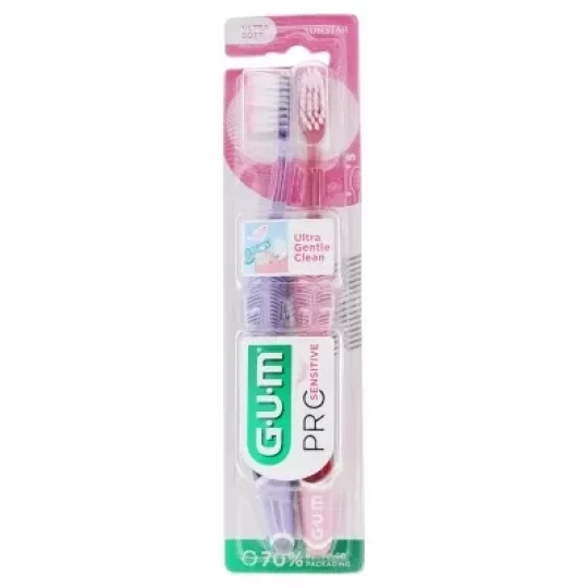 GUM Brosse à Dents Pro Sensitive x 2