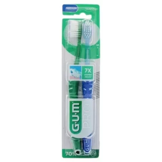 GUM Technique Pro Duo Pack Brosses à Dents Médium x 2