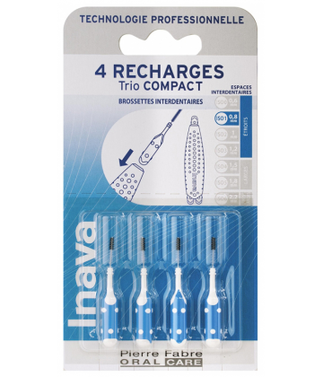 Inava Brossettes Recharges pour Trio Compac x 4