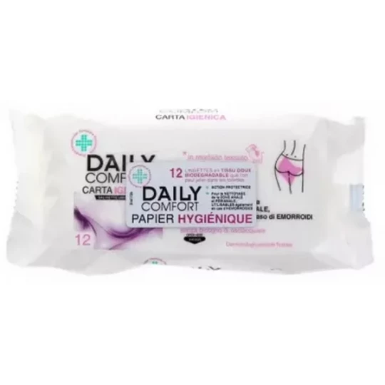 BioGenya Daily Comfort Lingettes Papier Hygiénique Lingettes