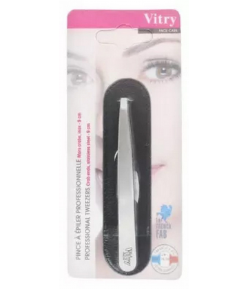 Vitry Pince à Epiler Professionnelle Mors Crabe Inox 9 cm