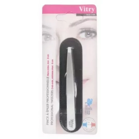 Vitry Pince à Epiler Professionnelle Mors Crabe Inox 9 cm