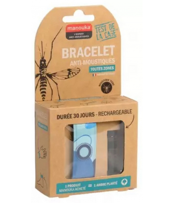 Manouka Bracelet Anti-Moustiques + Recharge 6 ml