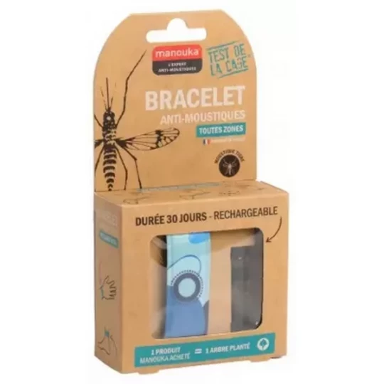 Manouka Bracelet Anti-Moustiques + Recharge 6 ml