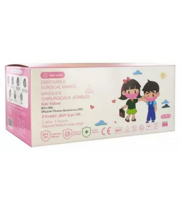 Médi-Santé Masque Chirurgical Jetable Enfant Type IIR EFB 98% Masques x 50