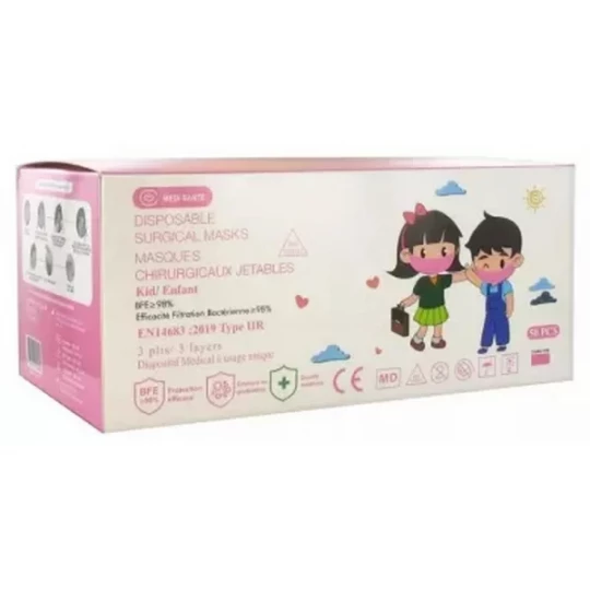 Médi-Santé Masque Chirurgical Jetable Enfant Type IIR EFB 98% Masques x 50
