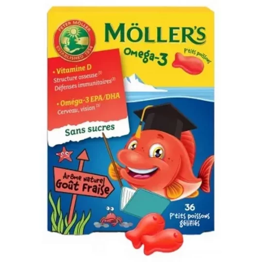 Moller-s Omega-3 P-tits Poissons Gommes x 36