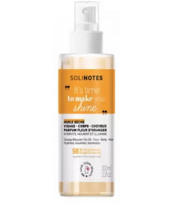 Solinotes Huile Seche Visage Corps et Cheveux 100 ml
