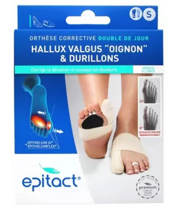 Epitact Hallux Valgus Oignon & Douleurs Plantaires Orthese Corrective Double Pied Gauche