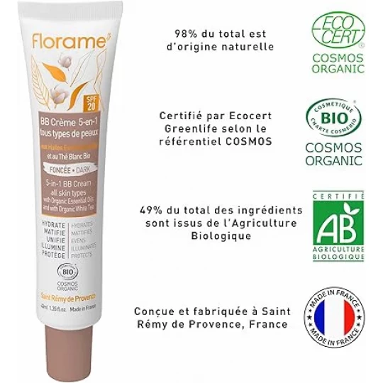 Florame BB Crème 5en1 SPF20 Bio 40 ml - image 5