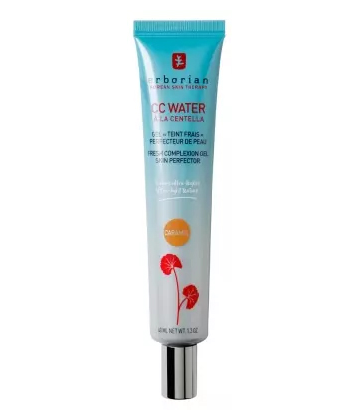 Erborian CC Water à la Centella Gel Teint Frais Perfecteur de Peau - Teinte : Caramel