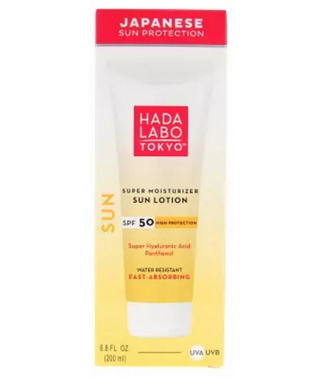 Hada Labo Tokyo Sun Crème Visage Hydratante Résistante à l'Eau SPF50