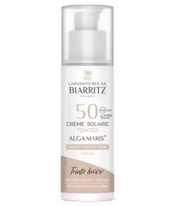 Laboratoires de Biarritz Alga Maris Crème Solaire Teintée Visage SPF50 Bio 50 ml