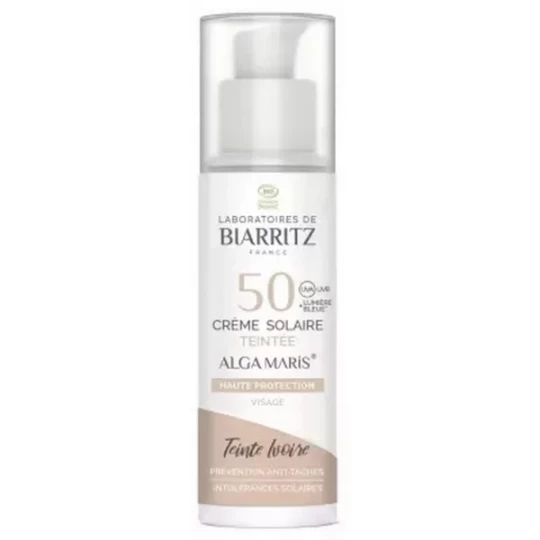 Laboratoires de Biarritz Alga Maris Crème Solaire Teintée Visage SPF50 Bio 50 ml