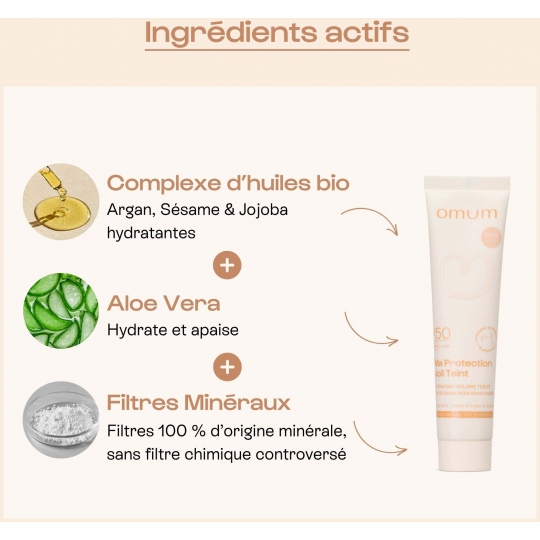 Omum Hydratant Visage Teinté Ma Protection Joli Teint SPF50 Bio 40 ml - image 14