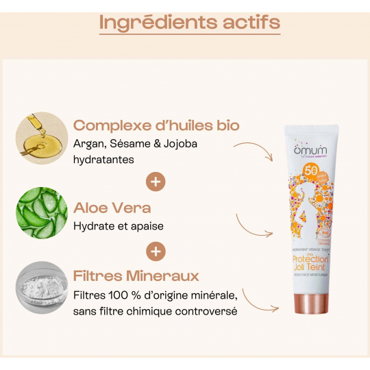 Omum Hydratant Visage Teinté Ma Protection Joli Teint SPF50 Bio 40 ml - image 19