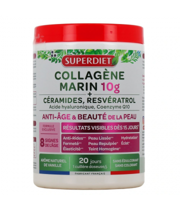 Superdiet Collagène Marin 10 g Anti-Âge Beauté de la Peau Poudre 210 g