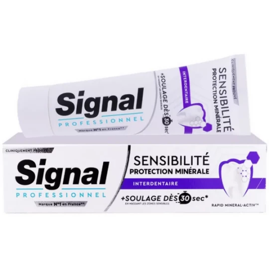 Signal Professionnel Sensibilité Protection Minérale Interdentaire Dentifrice 75 ml