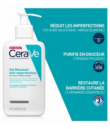 CeraVe SOS Anti-Marques Trousse Gel Moussant Anti-Imperfections 236 ml + Sérum Rétinol Anti-Marques 30 ml