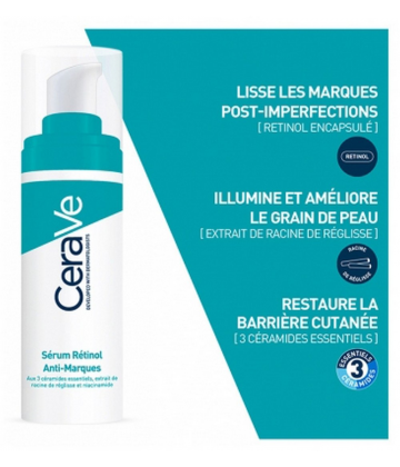 CeraVe SOS Anti-Marques Trousse Gel Moussant Anti-Imperfections 236 ml + Sérum Rétinol Anti-Marques 30 ml