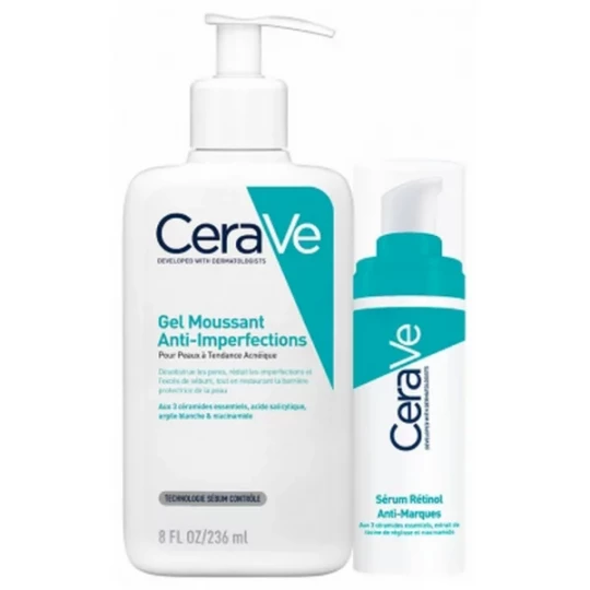 CeraVe SOS Anti-Marques Trousse Gel Moussant Anti-Imperfections 236 ml + Sérum Rétinol Anti-Marques 30 ml - image 5