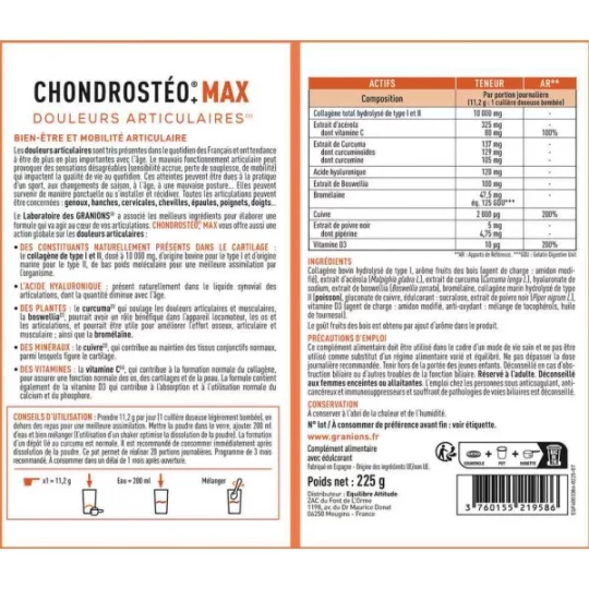 Granions Chondrostéo Max Collagène Poudre 250 g - image 5