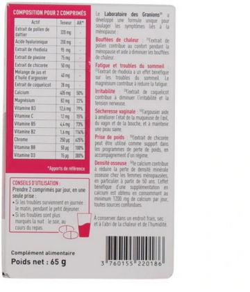 Granions Ménopause 6-en-1 Sans Hormones Comprimés x 60