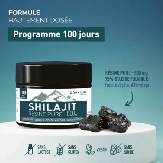 Granions Shilajit Pur en Résine 500 mg - image 2
