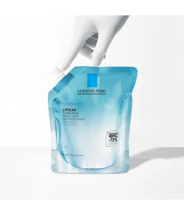 La Roche-Posay Lipikar Surgras Crème Lavante Anti-Dessèchement 400 ml + Recharge - image 4