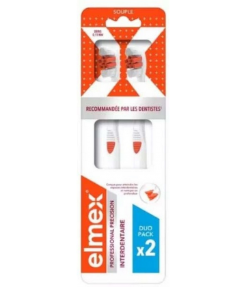 Elmex Brosse à dents Précision Interdentaire Souple x2